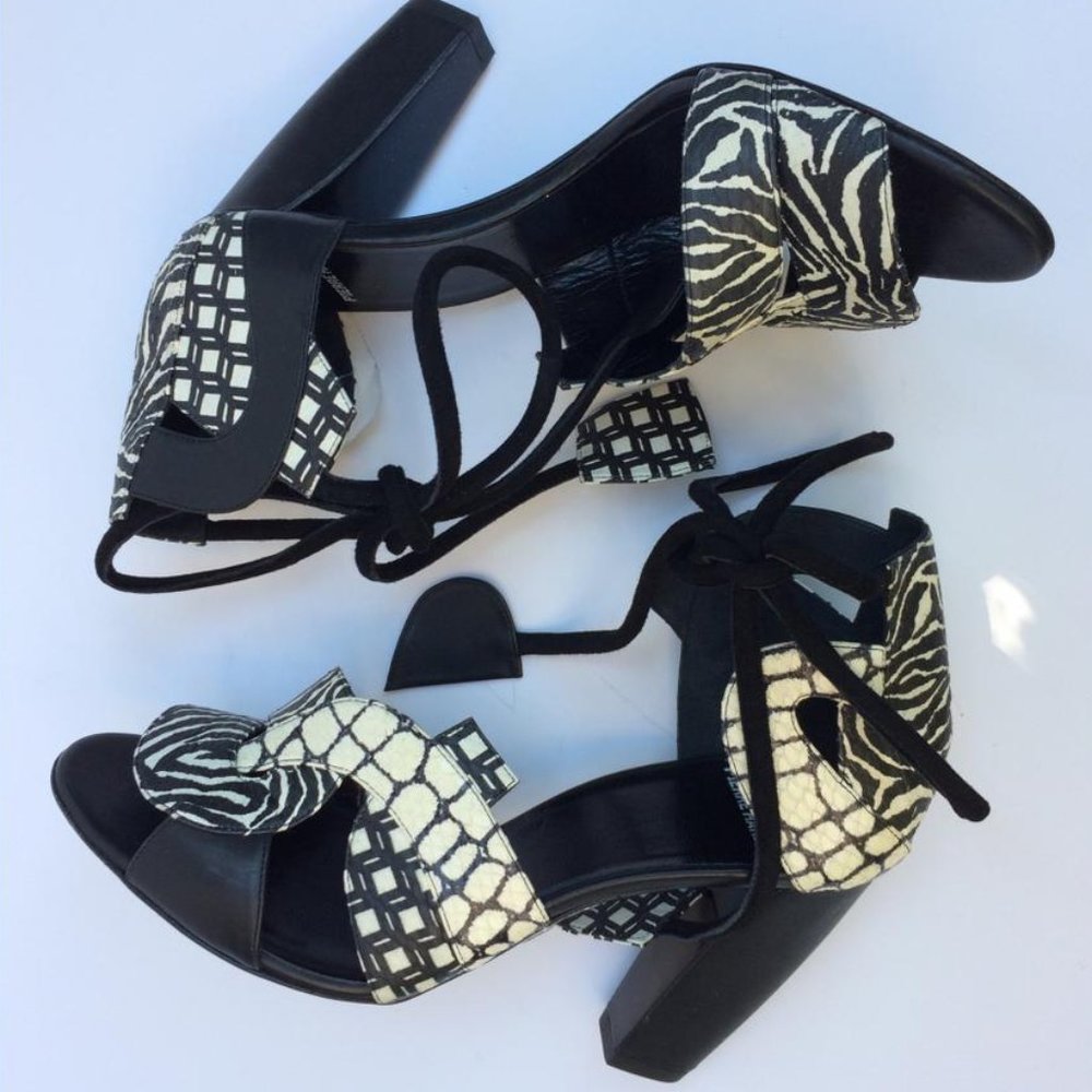 Pierre Hardy Python Leather Ankle Cuff Sandal 41e… - image 2